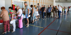 File d'attente au brunch