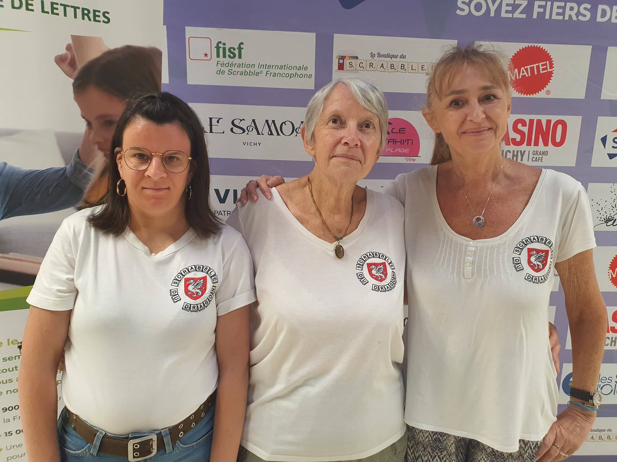 Photo des trois joueuses qui ont participé à la finale